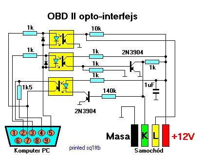 bull SCHEMATY kabli diagnostycznych - OBD II opto - interface - schemat.jpg
